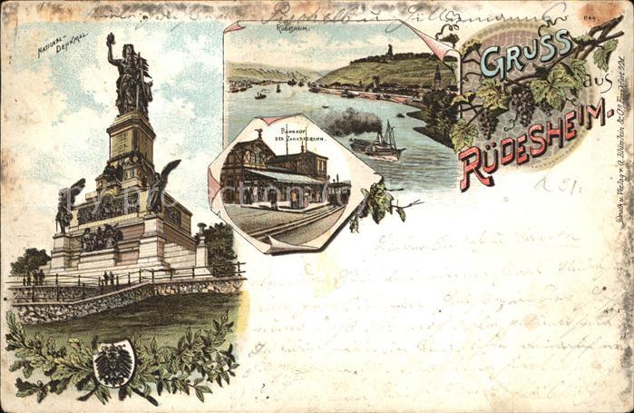 Ruedesheim Rhein Nationaldenkmal Niederwald Rheinpartie