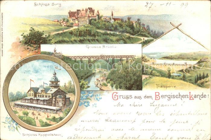 Remscheid Schloss Burg Grosse Brücke Thalsperre S