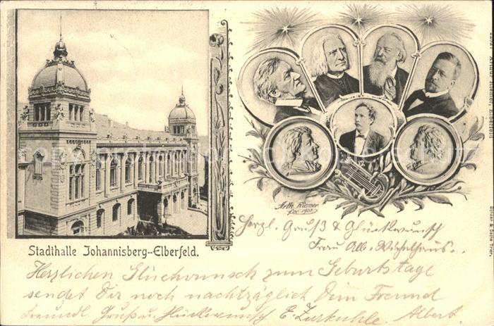 Elberfeld Wuppertal Stadthalle Johannisberg Elberfeld Portr