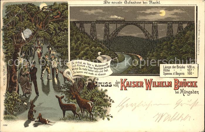 Muengsten Kaiser Wilhelm Brücke Waldspaziergang b