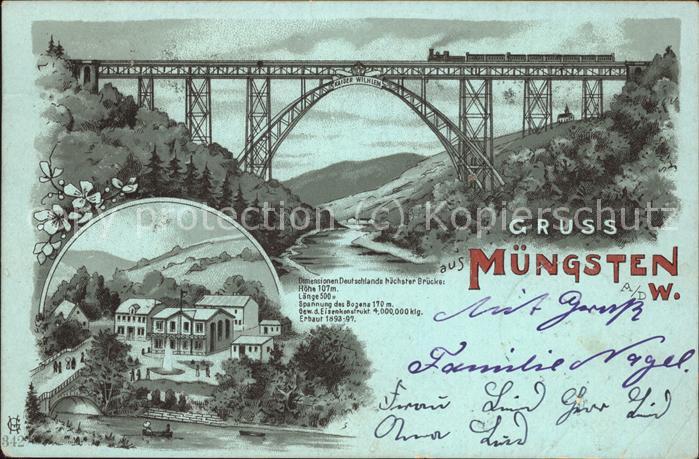 Muengsten Kaiser Wilhelm Brücke Jagdschloss