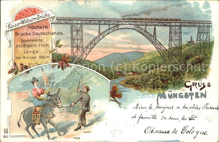 Muengsten Kaiser Wilhelm Brücke Eselreiterin