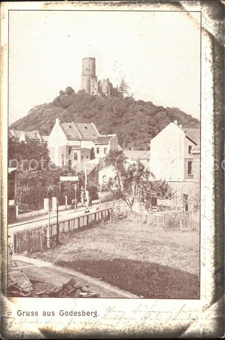 Bad Godesberg Ortsblick mit Godesburg