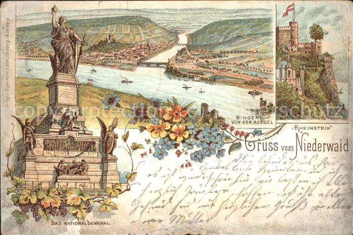 Bingen Rhein Niederwald Nationaldenkmal Rheinpanoram