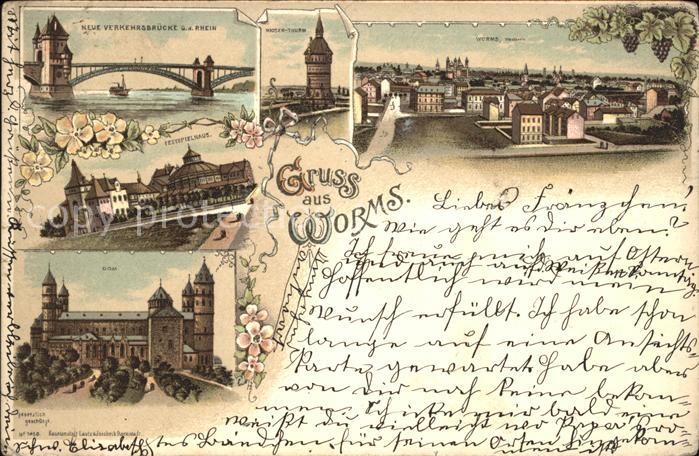 Worms Verkehrsbrücke Dom Festspielhaus Stadta