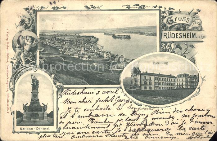 Ruedesheim Rhein Rheinpanorama Nationaldenkmal Hotel Jun