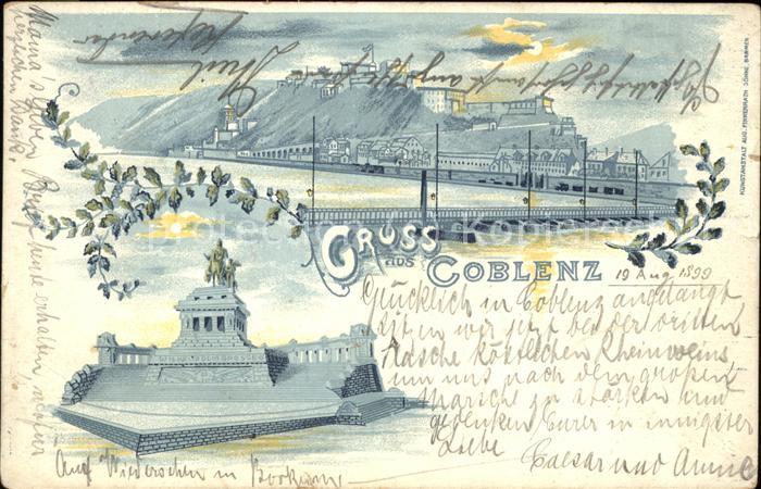 Coblenz Koblenz Nationaldenkmal Rheinpartie