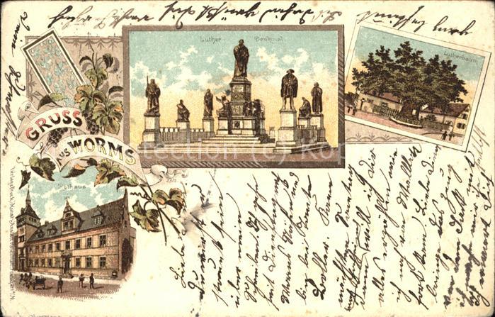 Worms Lutherdenkmal Lutherbaum Rathaus