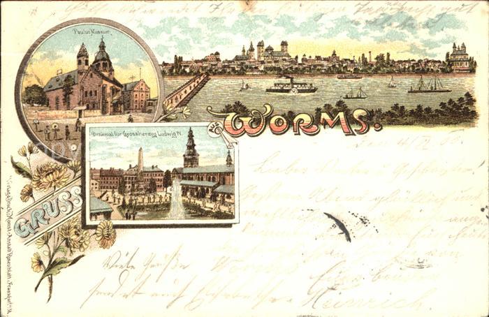 Worms Rheinpanorama Paulus Museum Ludwigdenkm