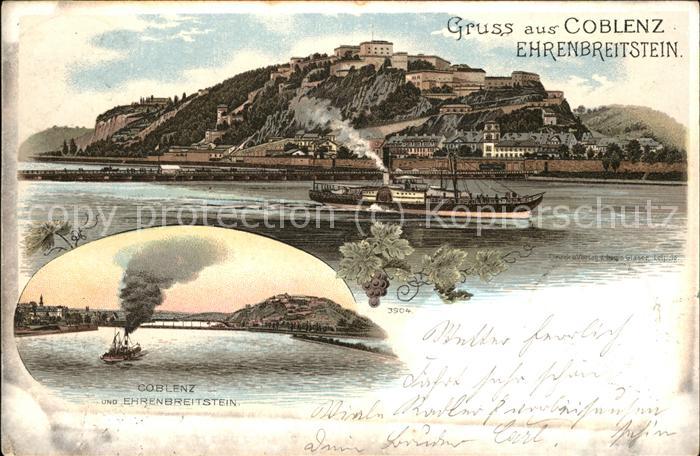 Coblenz Koblenz Festung Ehrenbreitstein Rheinpanorama