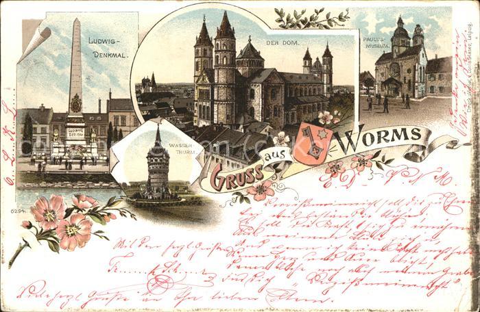 Worms Ludwigsdenkmal Dom Paulus Museum Wasser