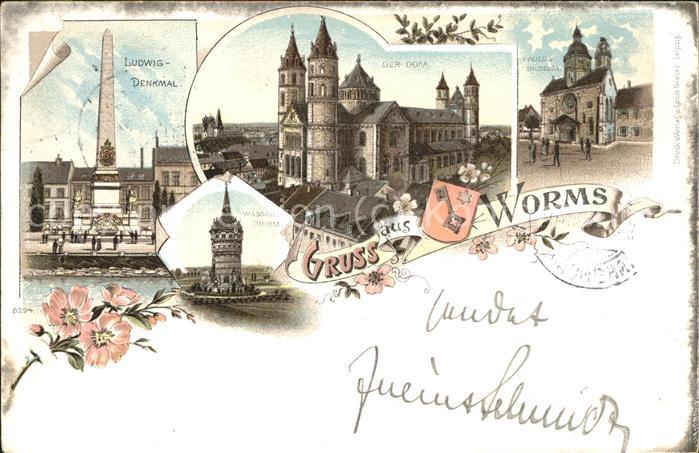 Worms Lutherdenkmal Dom Wasserthurm Paulus Mu