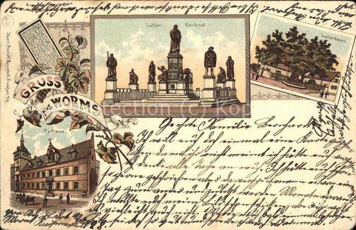 Worms Rathaus Lutherdenkmal Lutherbaum