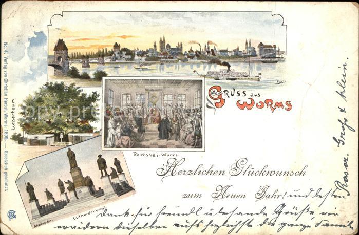 Worms Panorama Reichstag zu Worms Lutherdenkmal