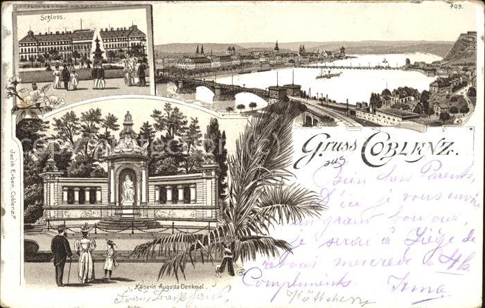 Coblenz Koblenz Schloss Rheinpanorama Kaiserin Augusta