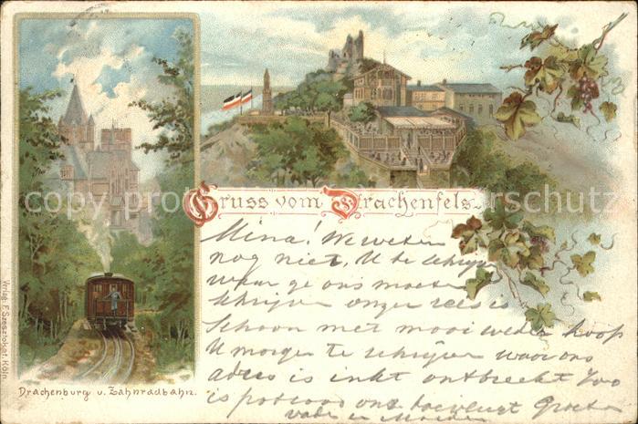 Koenigswinter Zahnradbahn zur Drachenburg Ruine Drach