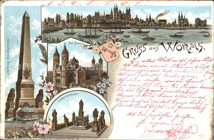 Worms Ludwigsdenkmal Dom Lutherdenkmal Rheinp