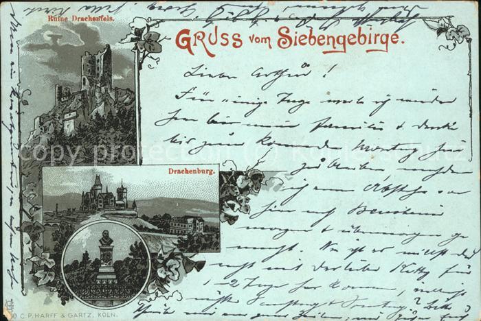 Koenigswinter Ruine Drachenfels Drachenburg