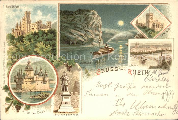 St Goarshausen mit Loreley Lahneck Stolzenfels Pfalz B