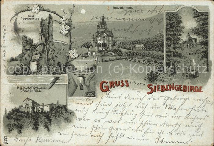 Koenigswinter Drachenburg Ruine Drachenfels Restaurat