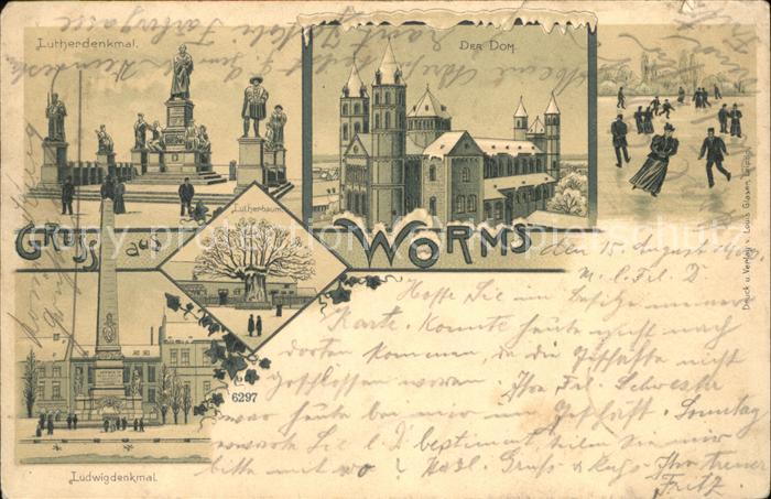 Worms Ludwigsdenkmal Dom Lutherdenkmal Luther