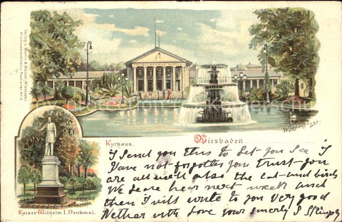 Wiesbaden Kurhaus Kaiser Wilhelm I Denkmal