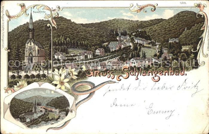 Schlangenbad Taunus Ortsansicht Neue Kirche