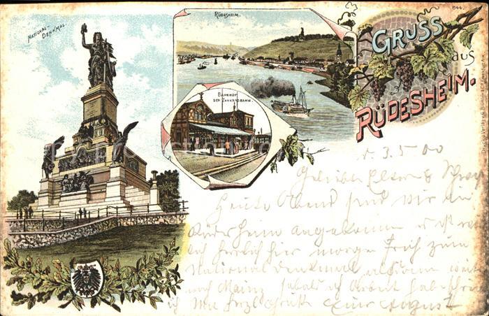 Ruedesheim Rhein Nationaldenkmal Zahnradbahn Bahnhof Rhe