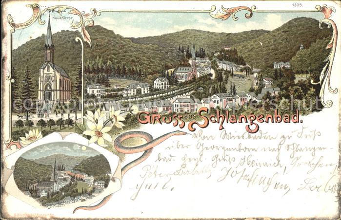 Schlangenbad Taunus Ortsansicht Neue Kirche