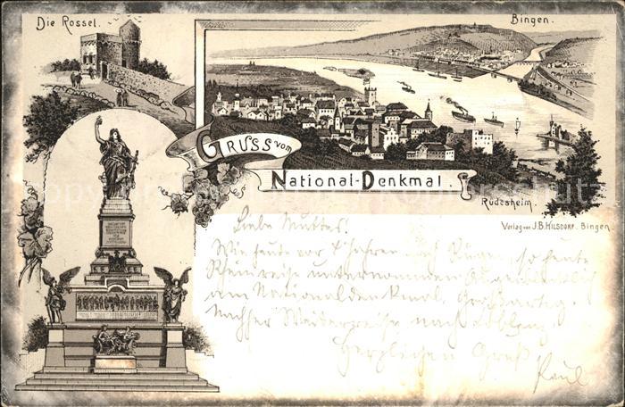Ruedesheim Rhein Nationaldenkmal Die Rossel Bingen Panor