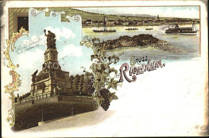 Ruedesheim Rhein Panorama Nationaldenkmal