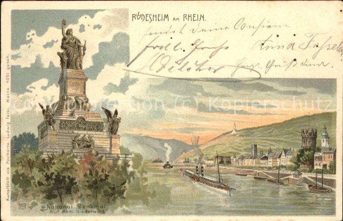 Ruedesheim Rhein Nationaldenkmal Panorama