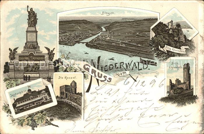 Bingen Rhein Nationaldenkmal Panorama Die Rossel Jag