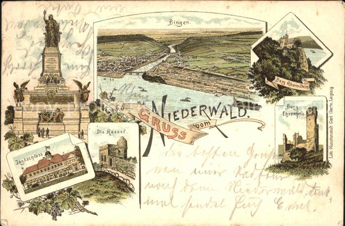 Bingen Rhein Nationaldenkmal Panorama Jagdschloss Di