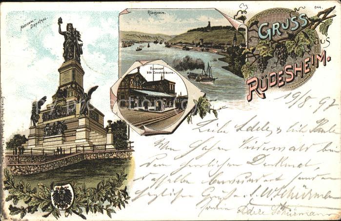 Ruedesheim Rhein Nationaldenkmal Panorama Zahnradbahn Ba