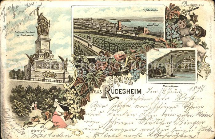 Ruedesheim Rhein Nationaldenkmal Panorama Mäusethurm