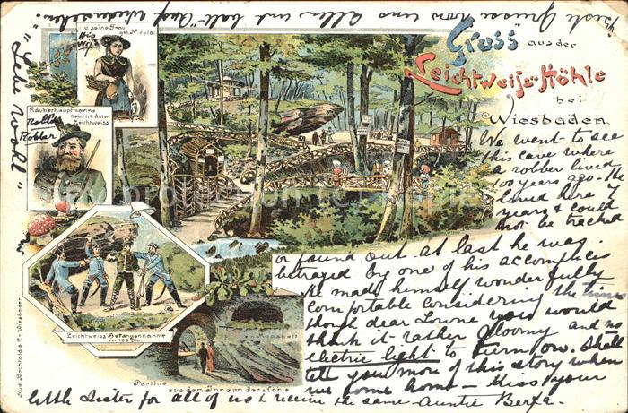 Wiesbaden Leichtweiss Hoehle Raeuberhauptmann Leichtweiss und Frau Gefangennahme