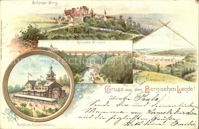 Bergisches Land Schloss Burg Grosse Brücke Talsperre Sc