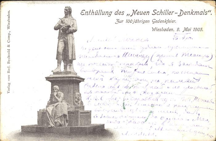 Wiesbaden Schiller Denkmal Enthüllung 1905