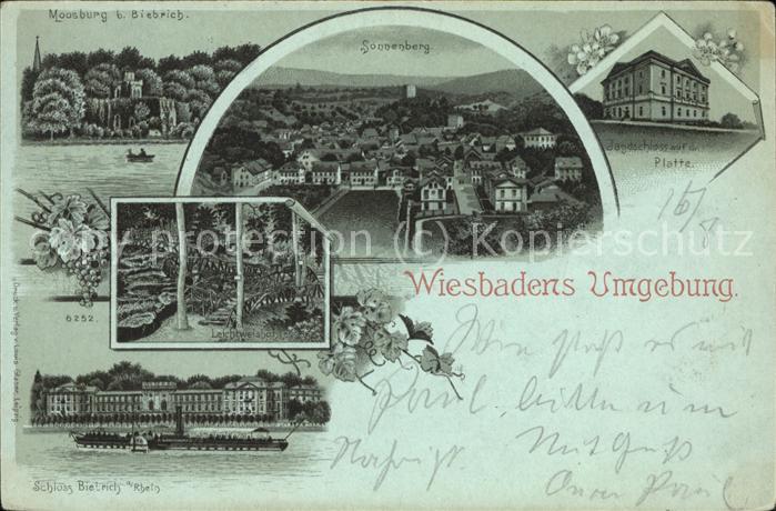 Wiesbaden Moosburg Sonnenberg Jagdschloss a d Pla