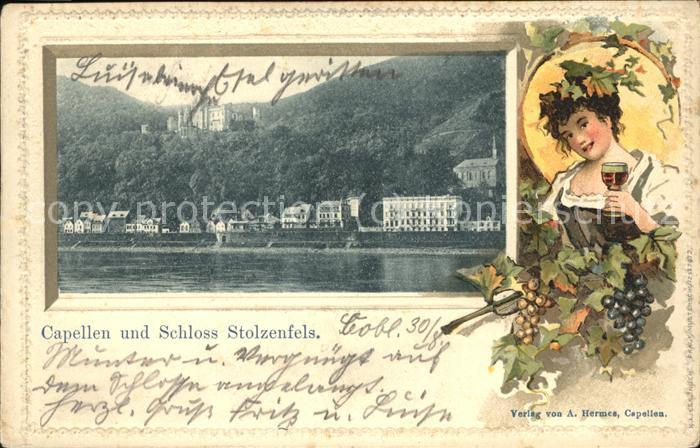 Kapellen-Stolzenfels Schloss Stolzenfels Trachtenmädchen