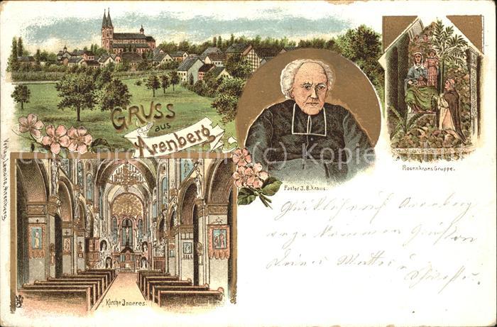 Arenberg Koblenz Ortsblick Rosenkranz Gruppe Pastor J B