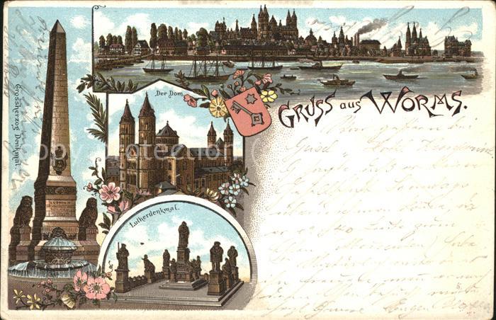 Worms Ludwigsdenkmal Dom Lutherdenkmal Rheinp