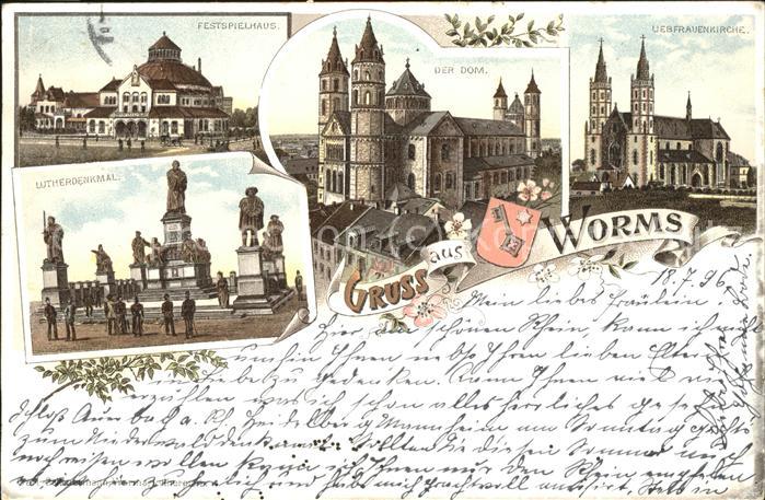 Worms Dom Lutherdenkmal Festspielhaus Liebfra