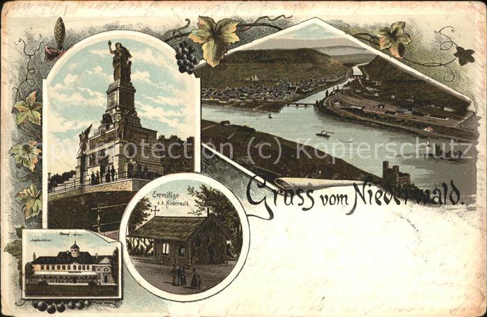 Ruedesheim Rhein Nationaldenkmal Jagdschloss Eremitage P