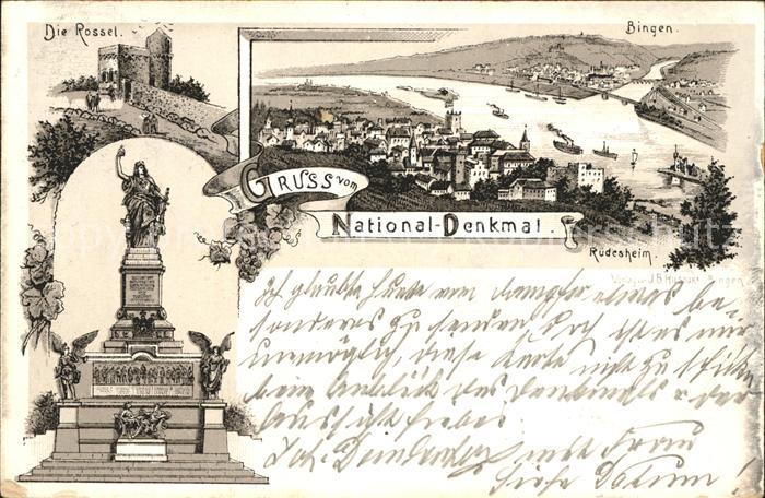 Ruedesheim Rhein Nationaldenkmal Bingen Die Rossel
