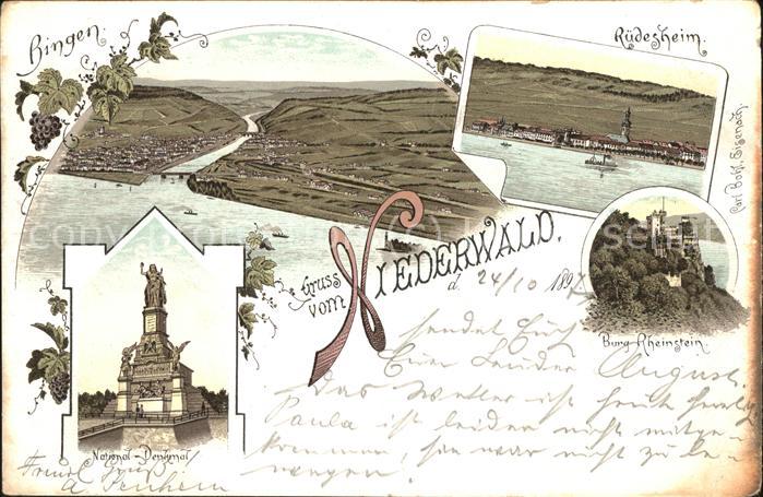 Ruedesheim Rhein Nationaldenkmal Bingen Rüdesheim Burg R