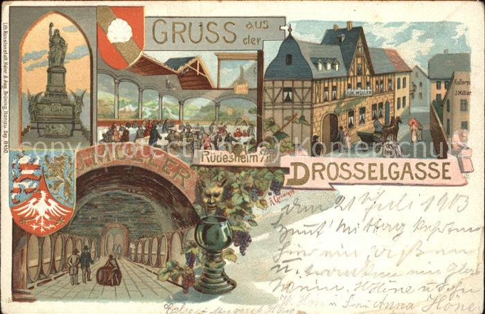 Ruedesheim Rhein Nationaldenkmal Weingut Müller Drosselg