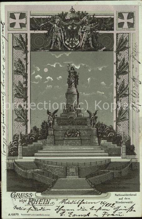 Ruedesheim Rhein Nationaldenkmal auf dem Niederwald