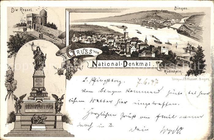 Ruedesheim Rhein Nationaldenkmal Bingen Die Rossel
